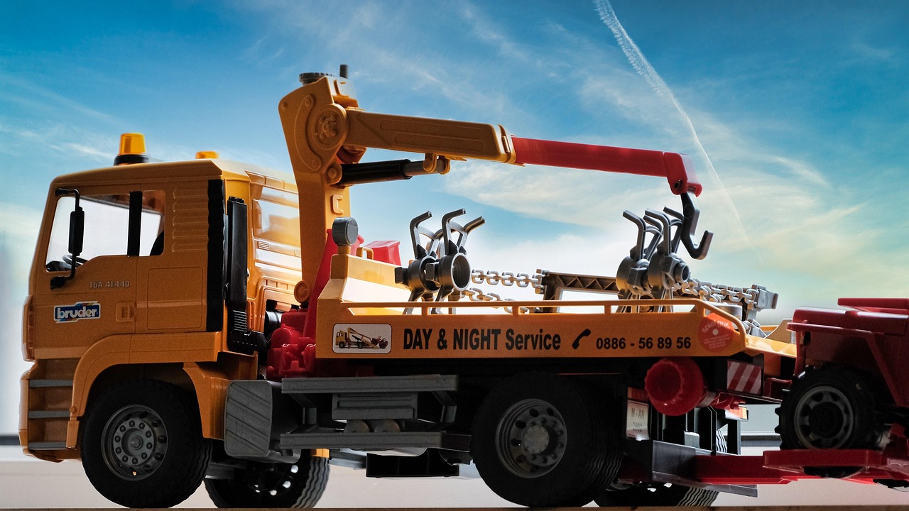 Flatbed tow truck